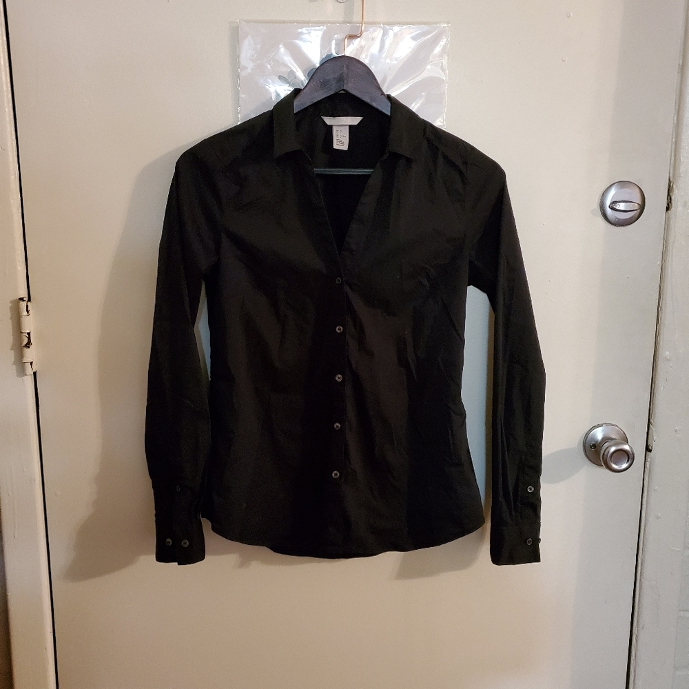 H&M Black Button down